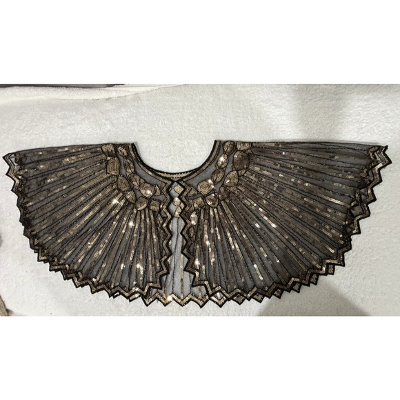 Sequin Shawl Poncho Evening Cape Flapper versatile Top newyear holiday Wrap Chic - Picture 5 of 6